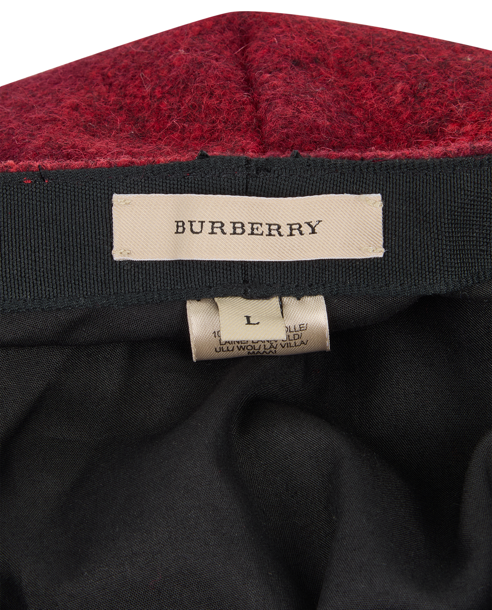 Burberry Tweed Check Peak Cap, &pound;90, Accessories, Red, Wool, Other view